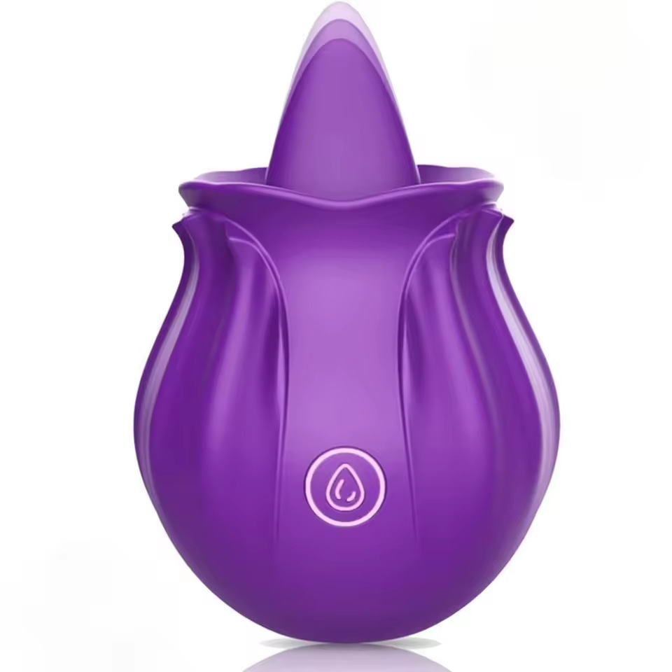 Huevo Vibrador con Succión Forma de Rosa de Silicona, Silencioso, para Mujeres
