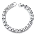 8mm Smooth Cuban Bracelet 19cm