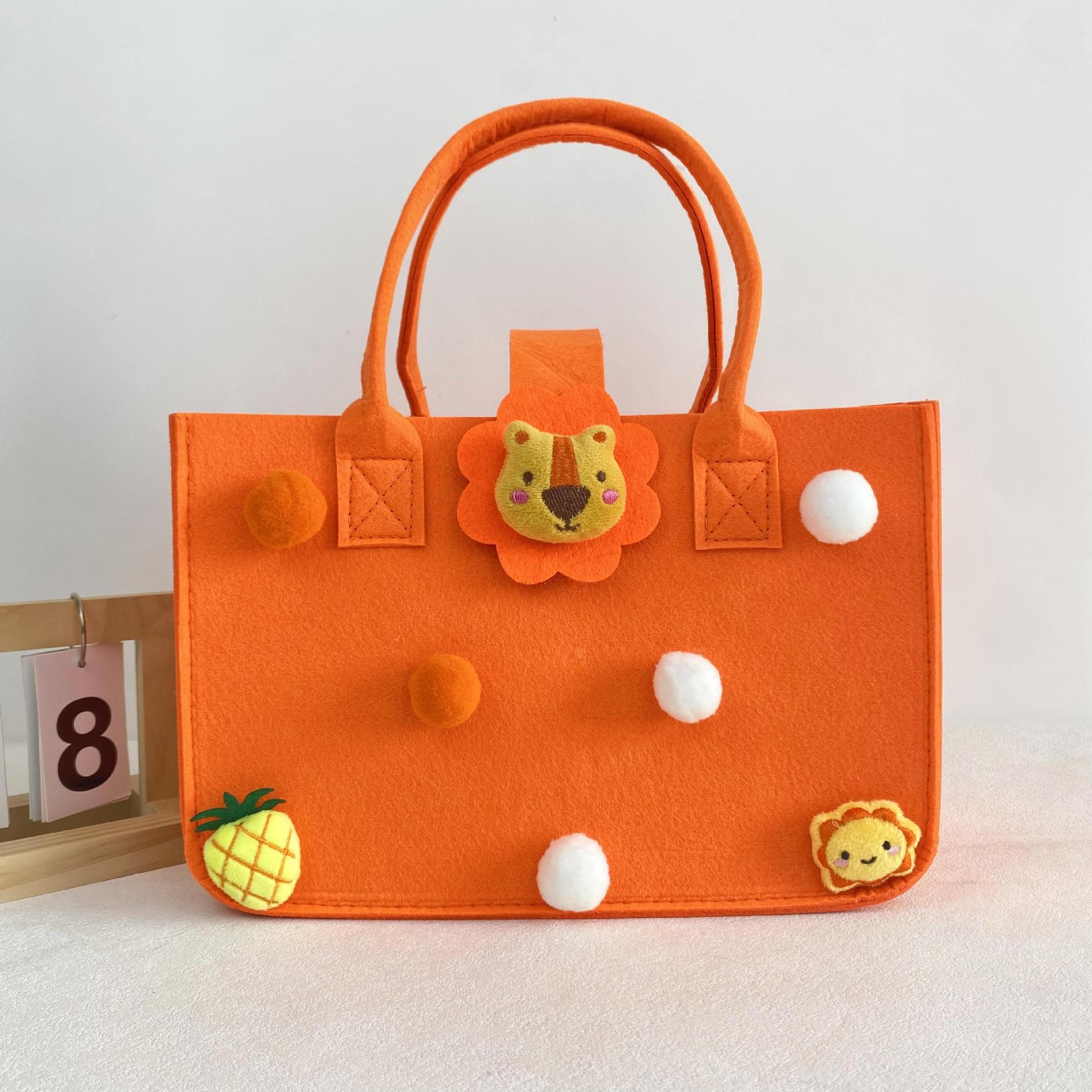 오렌지 사자 세 조각 세트; 30*20*18cm