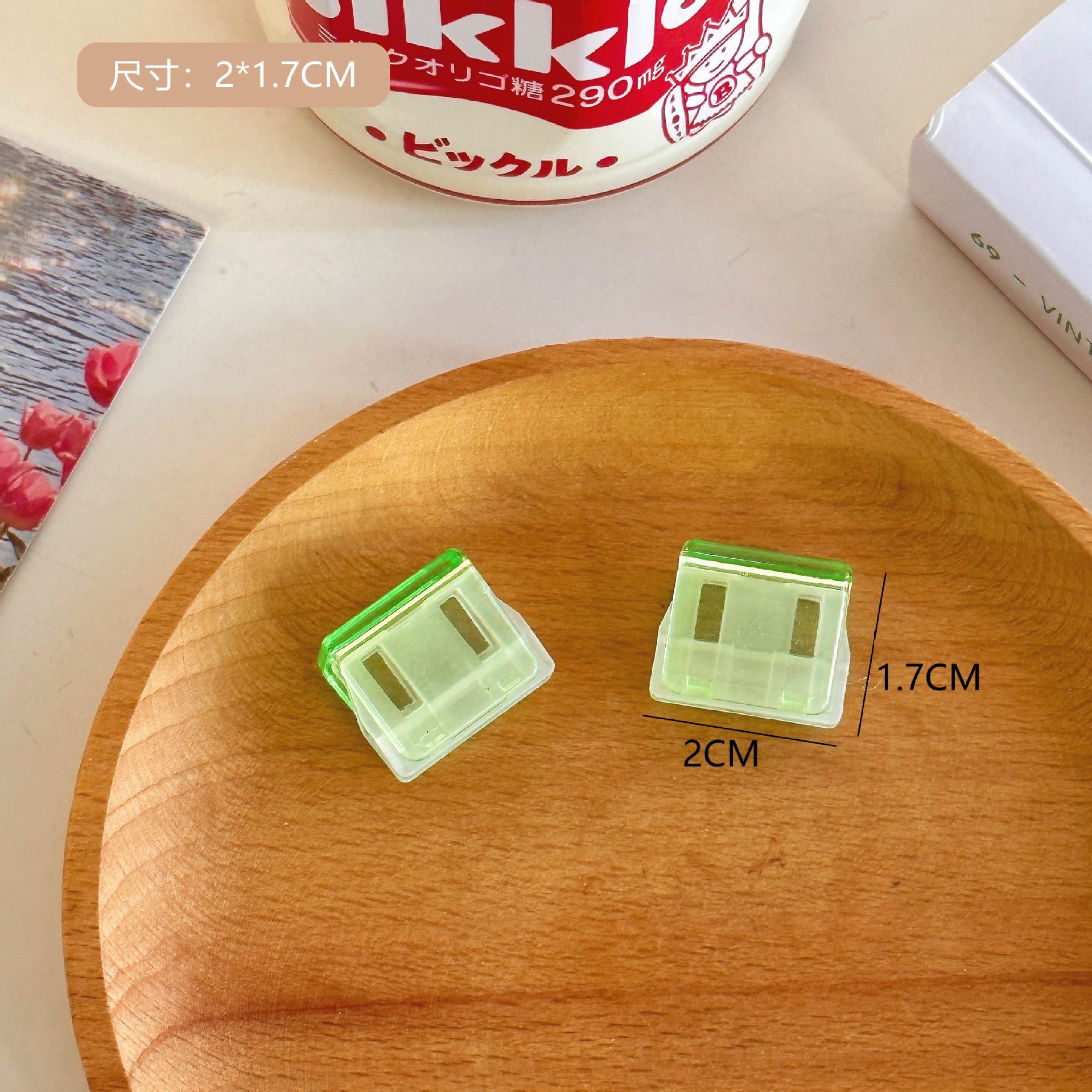 Alta apariencia transparente jalea carpeta estudiante prueba clip de papel acrílico claro larga cola clip de hielo transparente almacenamiento clip al por mayor