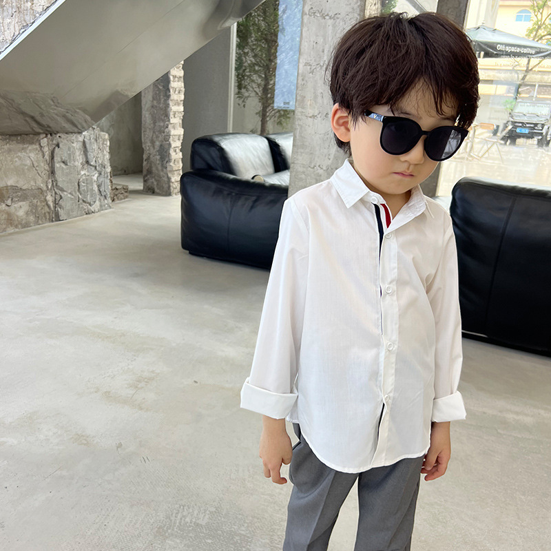 Vest, autumn set, children's trousers, shirt, 2025 years, Korean style, children's clothing, 3 pieces