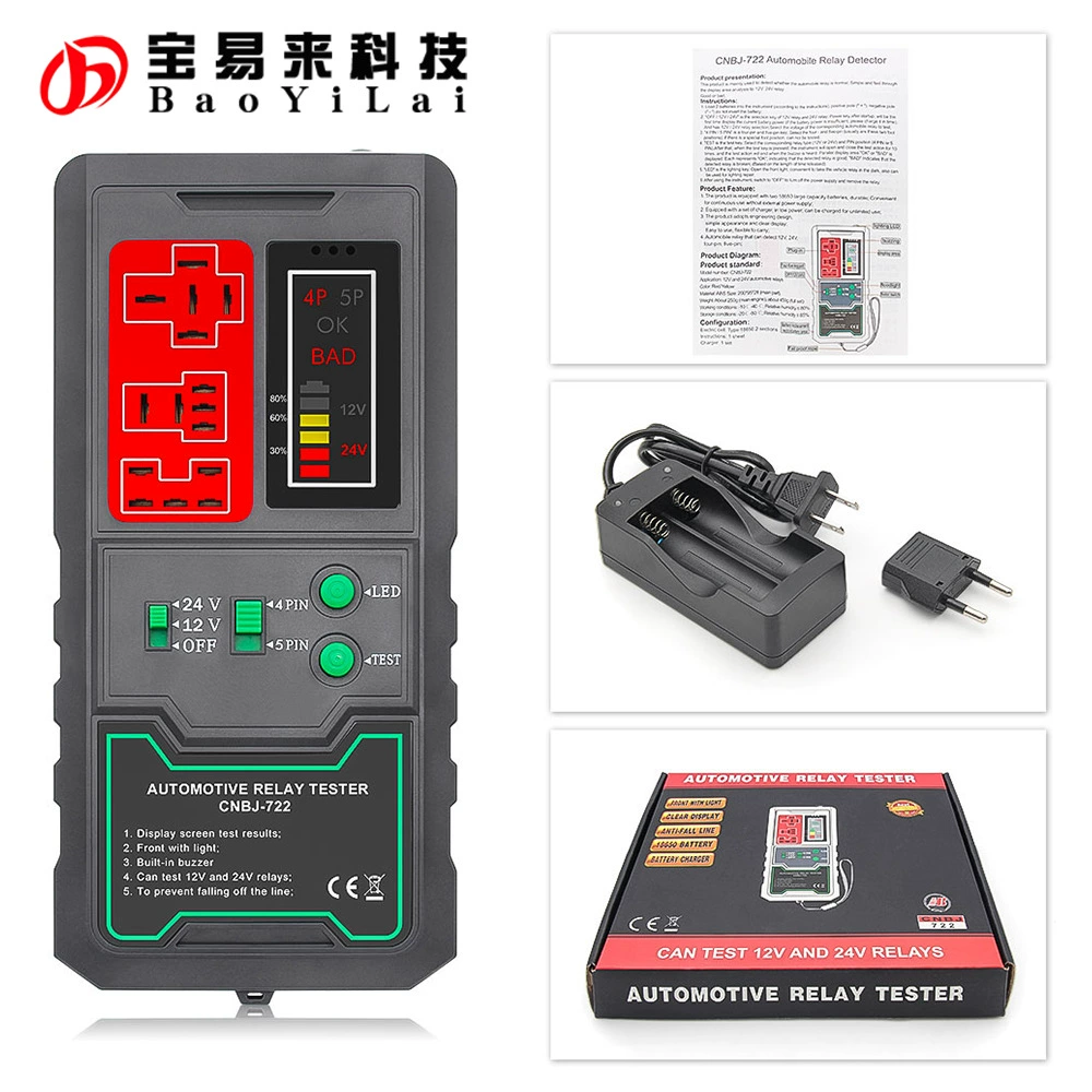 Automobile 12V 24V 4pin 5pin Relay Detector Детектор автомобильных реле