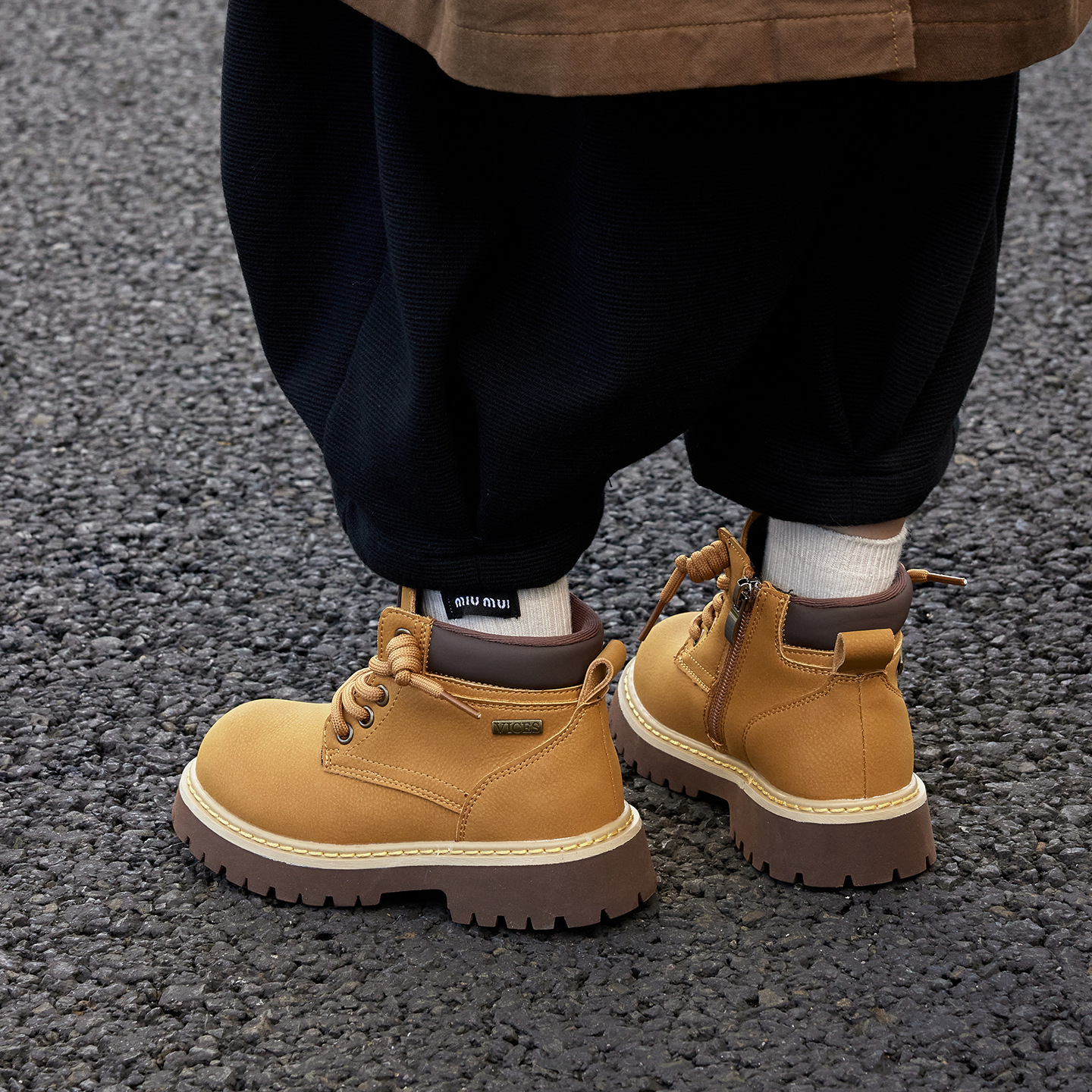 Children's 2025 Autumn Winter New Fashion British Style Boys' Casual Leather Girls' Yellow Martin Boots_voghion.com
