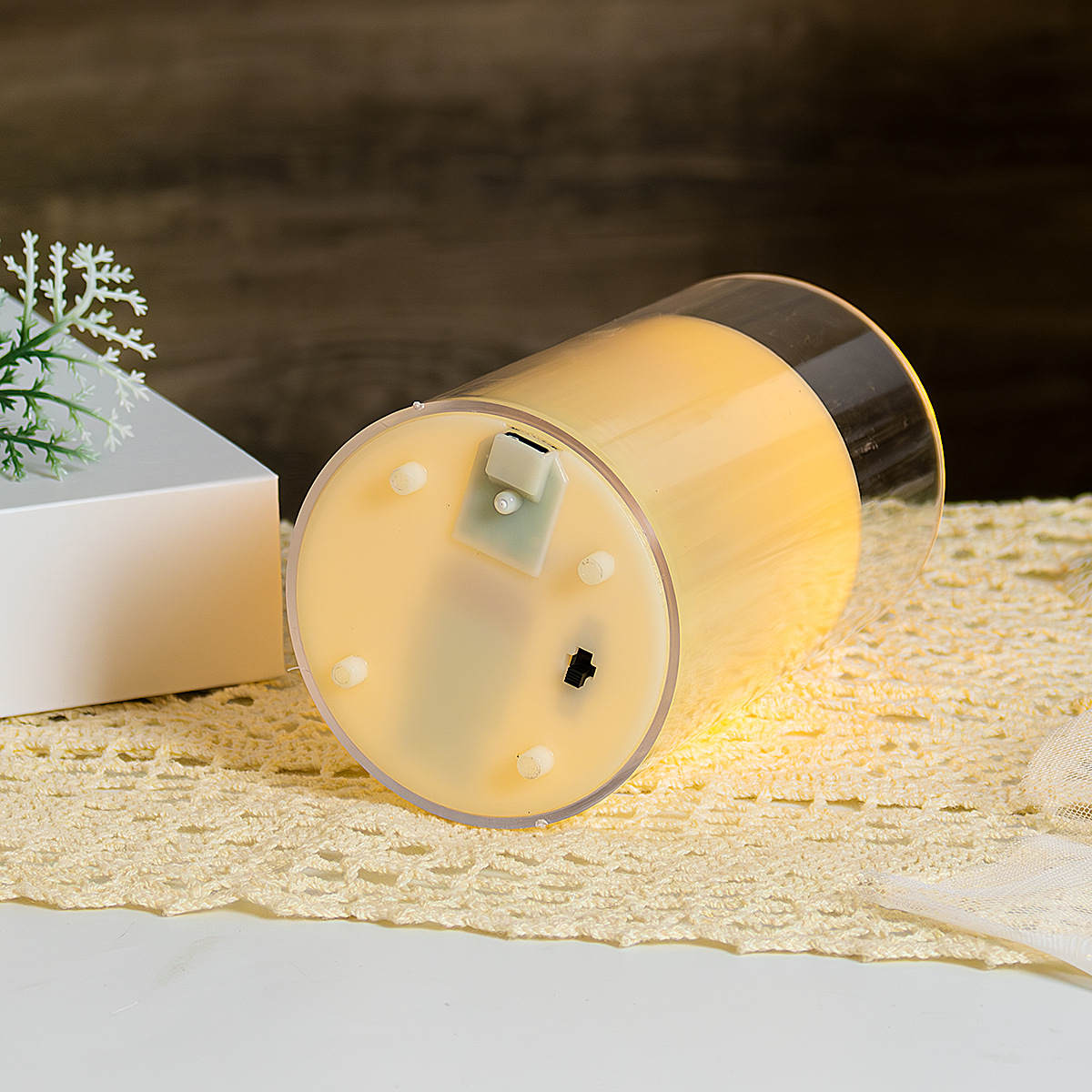 LED vela recargable acrílico oscilante llama sin humo lámpara de vela electrónica vela simulación diseño de propuesta de matrimonio