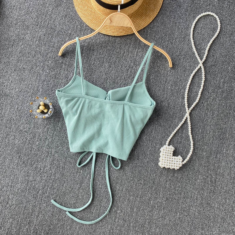 77g Weight Cotton, Rib Fabrics Fabric Type Short Top Length Vest Tops Type Holiday, Daily, Selfie Occasion Strap Neckline Slim Fit Type Solid Color Pattern Summer Season Women's Gender Casual, Elegant, Streetwear Style Wholesale Women's Casual Elegant Streetwear Solid Color Tank Tops 34
