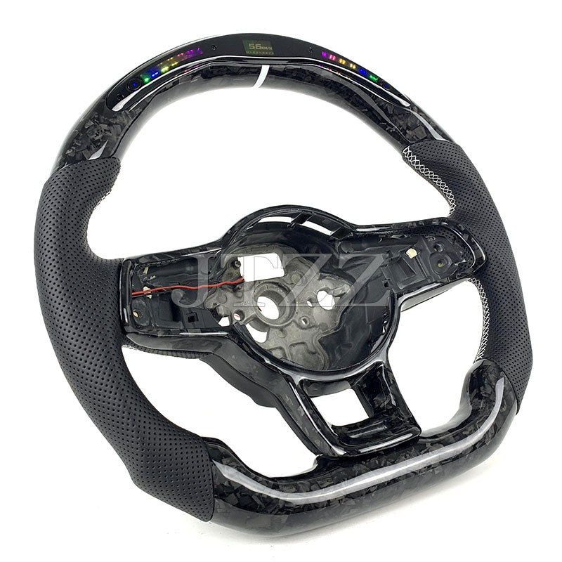 Suitable for Volkswagen MK7.5 Golf GTI7 LED carbon fiber car steering wheel modification vw golf 7