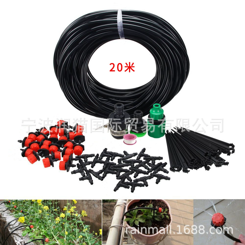 20 м DIY оросительный костюм автоматический полив цветов костюм для капельного орошения домашний садовый горшок Автоматическая Микро спринклерная система орошения