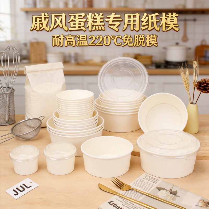 Chiffon Cake Mold Disposable Baking Paper Bowl 4/6/7/8/ 10inch High Temperature Resistant No-Release Cake Embryo Paper Mold Chiffon Cake Mold Disposable Baking Paper Bowl 4/6/7/8/ 10inch High Temperature Resistant No-Release Cake Embryo Paper Mold
