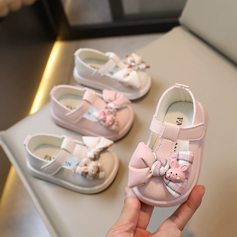Осень 2023 Новый От 0 до 2 лет Обувь для малышей с мягкой подошвой для девочек Модная детская обувь принцессы в Корейском стиле