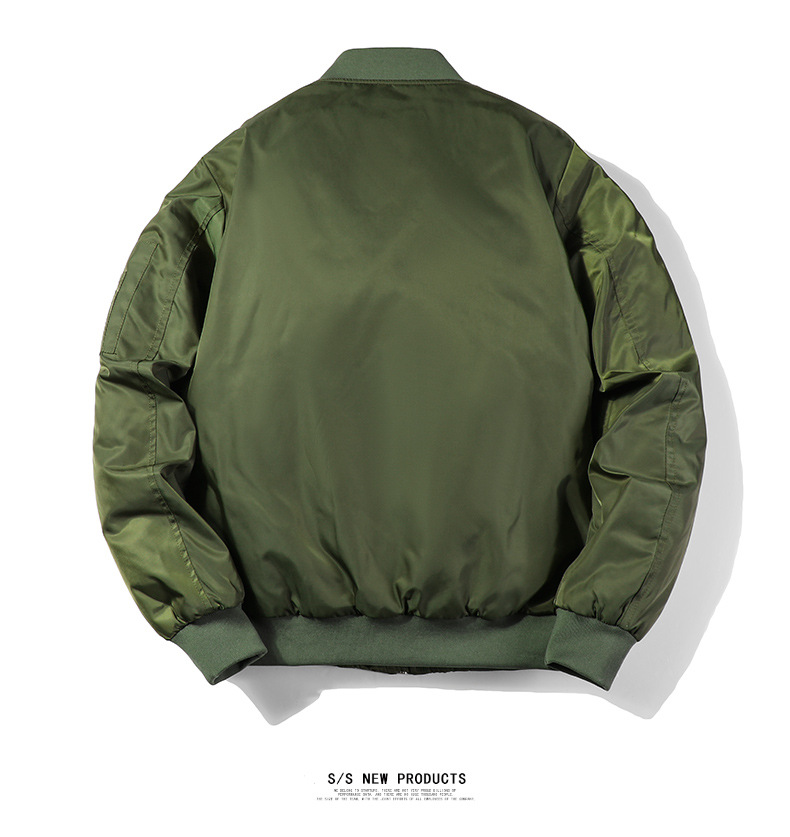 Men's Bomber Jacket Versatile Thickened Pilot Coat For Winter_voghion.com