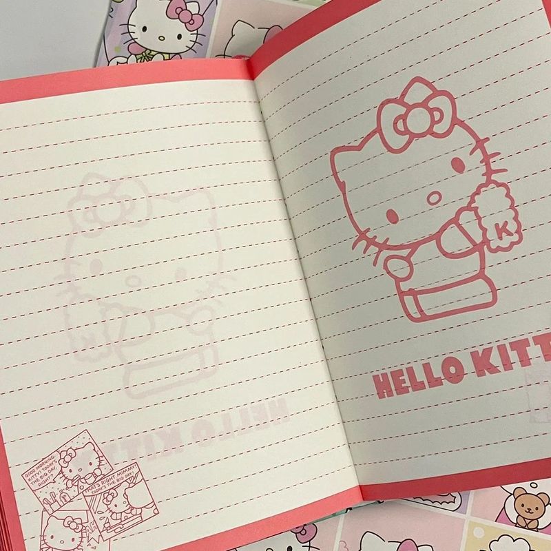 小紅の本の同じタイプのかわいいハローキティのノートの少女の心の漫画の風の学生の高い顔の値のノート|undefined