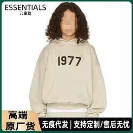 亲子装高街1977连帽卫衣潮牌ess秋季新款儿童长袖t恤ins一件代发