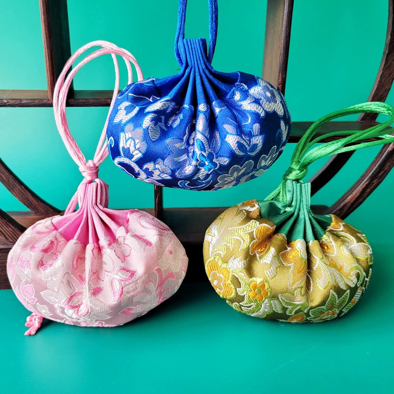 Huidimeng антикварная ручная кладь на шее подвесная сумка для волос кулон аксессуары Hanfu вышитая парча Саше пустая сумка