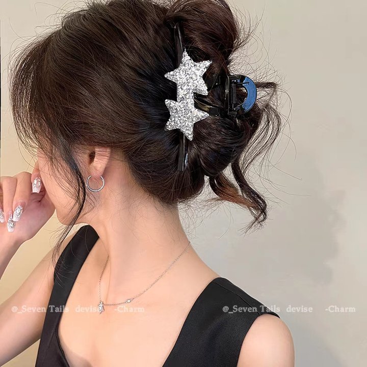 咖色大号抓夹女高级感后脑勺盘发鲨鱼夹子发量多发夹气质发卡头饰|undefined
