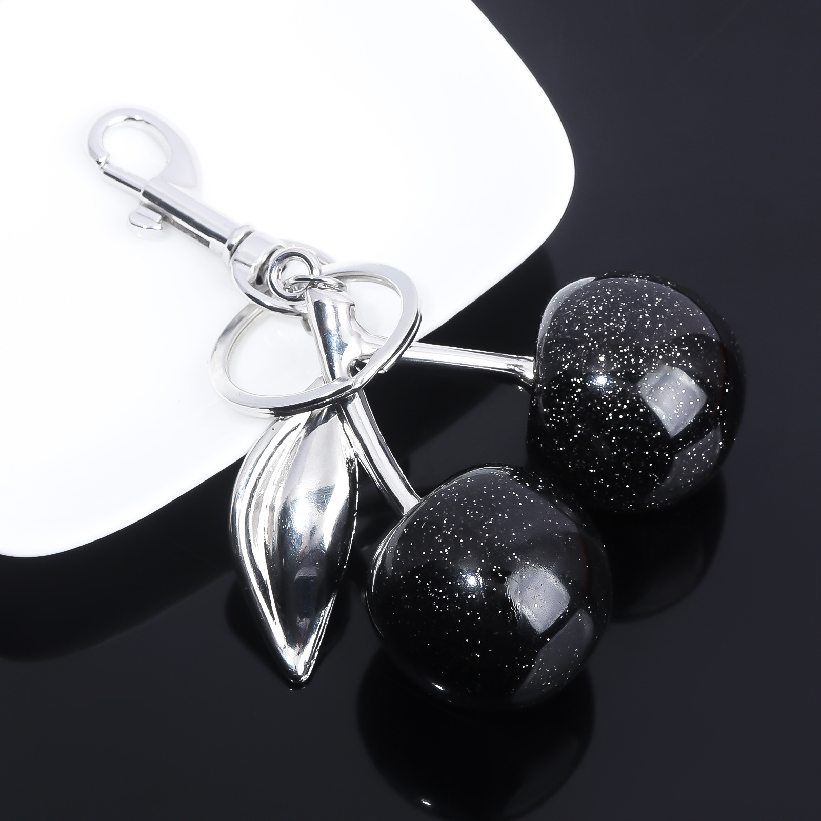64g Weight Bag Pendant, Keychain Classification 1 Piece Quantity Holiday, Banquet, Travel Occasion Plastic, Resin Material Christmas Festival Cherry Pattern Fruit/Food, Plating Design Elegant, Hip-Hop, Simple Style Style 1 Piece Elegant Hip-Hop Simple Style Cherry Plastic Resin Fruit/Food Plating Christmas Bag Pendant Keychain 32