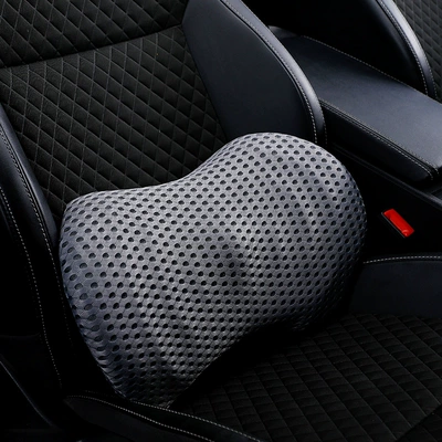 Factory wholesale car back cushion car waist cushion waist cushion car back cushion waist pillow driving seat lumbar support (Waist support) - new-yuanbao-deep-grey-4d-mesh