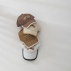 Children's Hat Spring and Summer New Letter Embroidered Quick-Dry Baseball Cap Simple and Versatile Unisex Children's Baby Sun Hat
