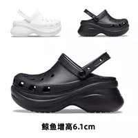 Слеперы в стиле Crocs, универсальная модная обувь для пляжа с платформой и каблуками, нескользящие мюли