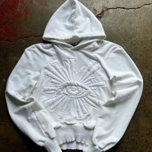 2024新款跨境卫衣刺绣眼睛国潮痞帅连帽衫卫衣百搭新款现货