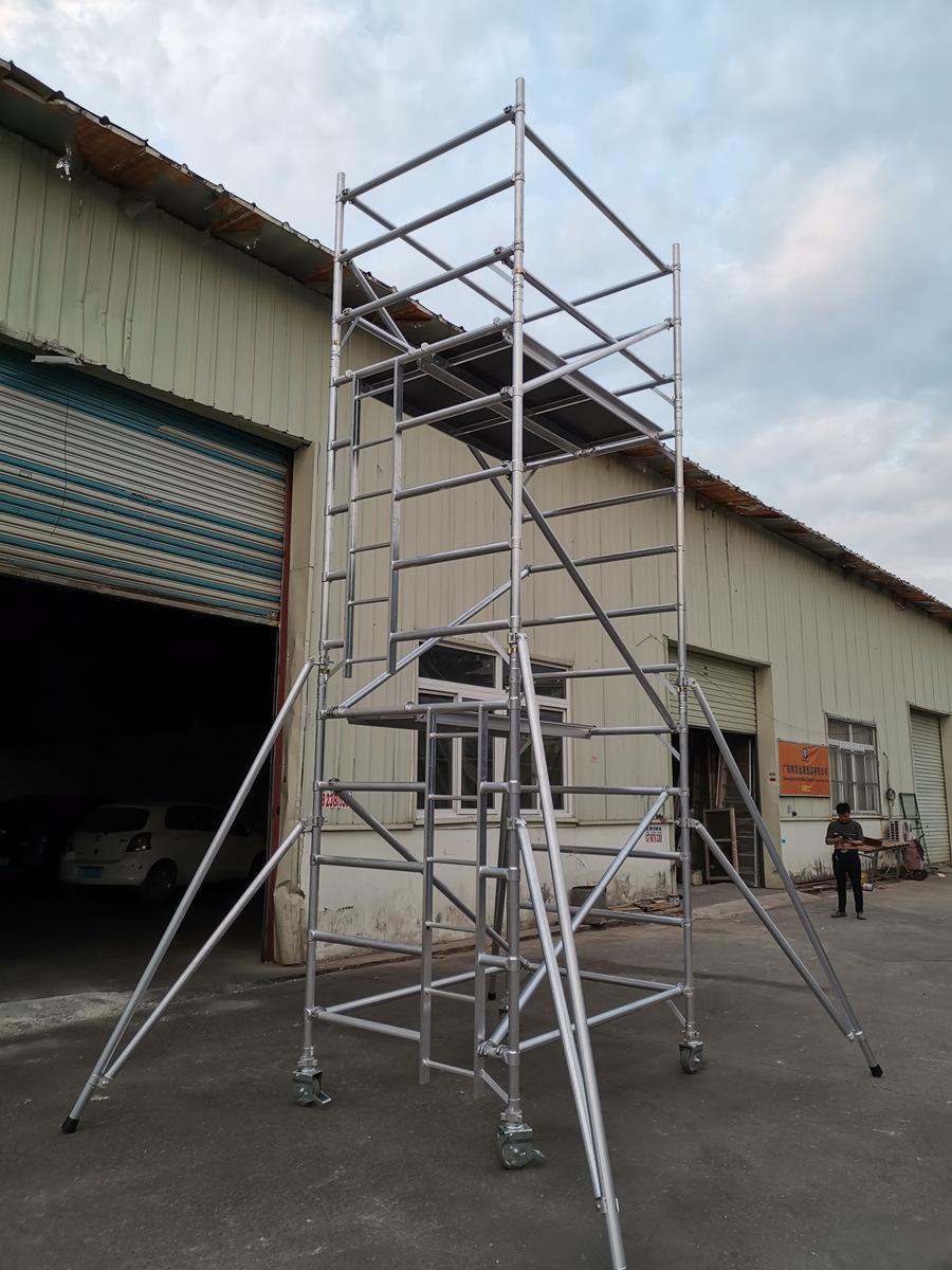 外贸建筑工程铝合金脚手架移动平台创意款一件起订亚马逊速卖通脚