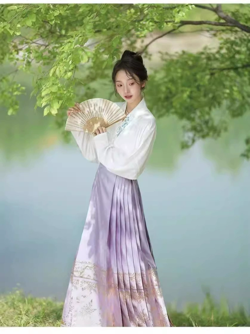 Летний Hanfu женский новый простой принтованный юбка-шорты?"