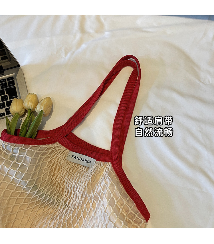 Lazy style large bag Women's 2025 new trendy and versatile single-shoulder bag with large capacity hollowed-out tote bag Item Picture