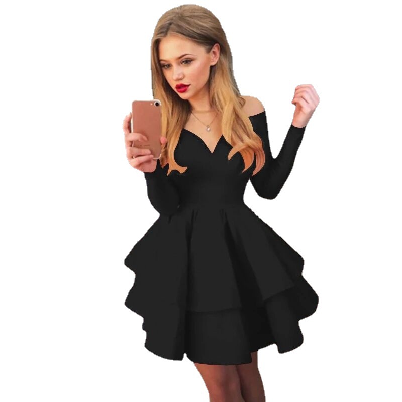 Vestidos de noche, vestidos de novia, vestidos de fiesta cortos y largos de manga larga, vestidos de banquete para mujer de Amazon, AliExpress y Wish europeos y americanos.