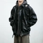 美式秋冬宽松休闲皮衣