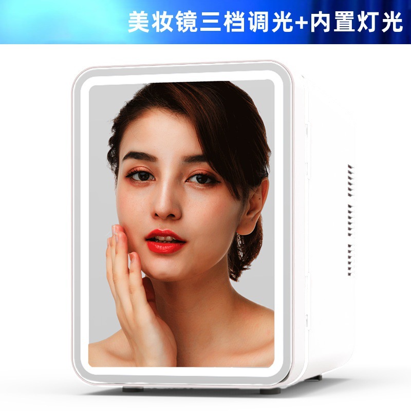 화이트 뷰티 미러 + 내장 조명