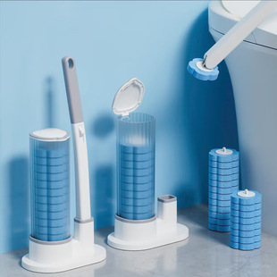 Disposable toilet brush 2024 new household toilet brush replacement head suit no dead angle wall cleaning Qin Xuan