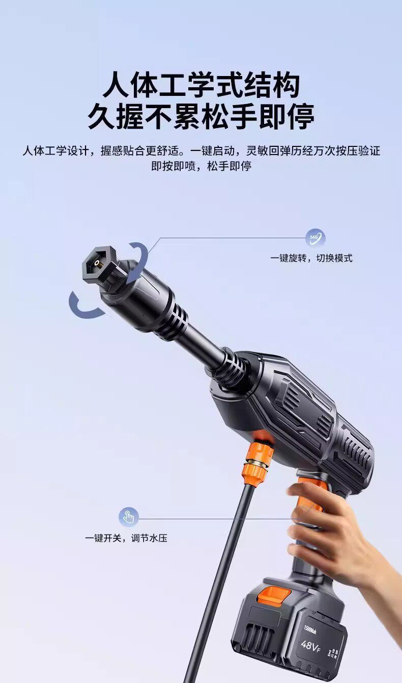 2026 Car Washing Machine High-Pressure Water Gun for Home Use, New Model with Increased Power, High-Strength Pressure, Powerful Cleaning Tool for Washing Floors and Cars