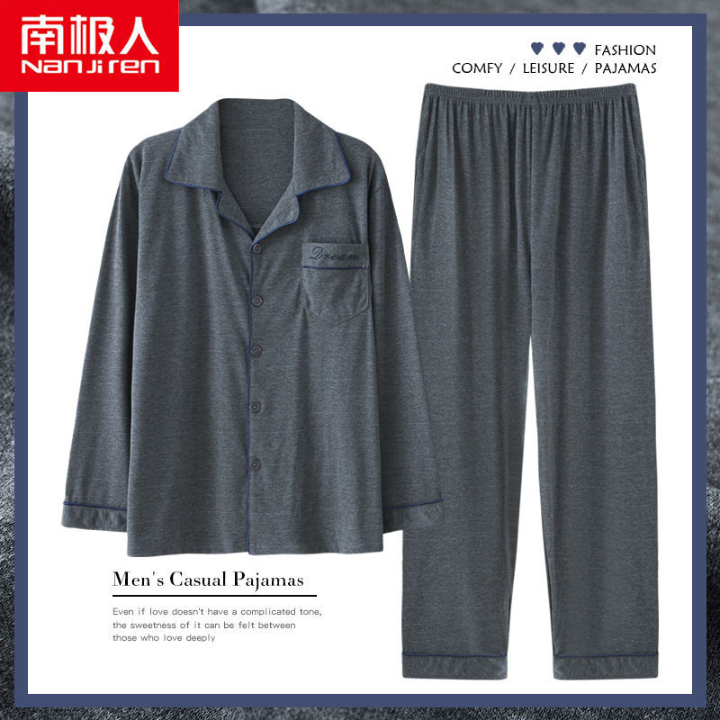 Pijamas primavera y otoño de algodón de manga larga para el hogar otoño rojo nacimiento año algodón verano