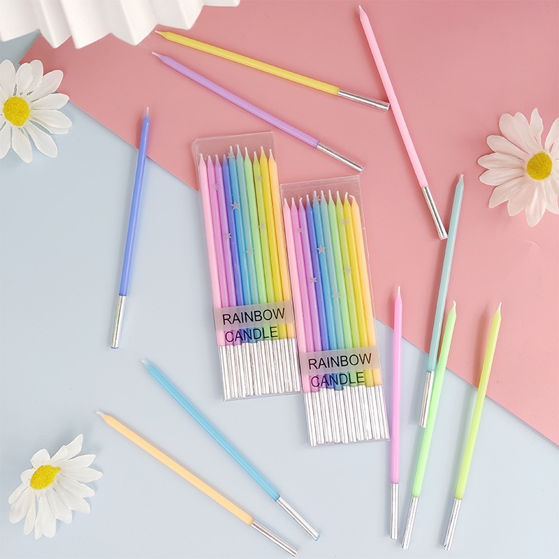 23g Weight Candle Event & Party Supplies 1 Piece Quantity Birthday Basic Pastoral Rainbow Paraffin Party Festival Candle
