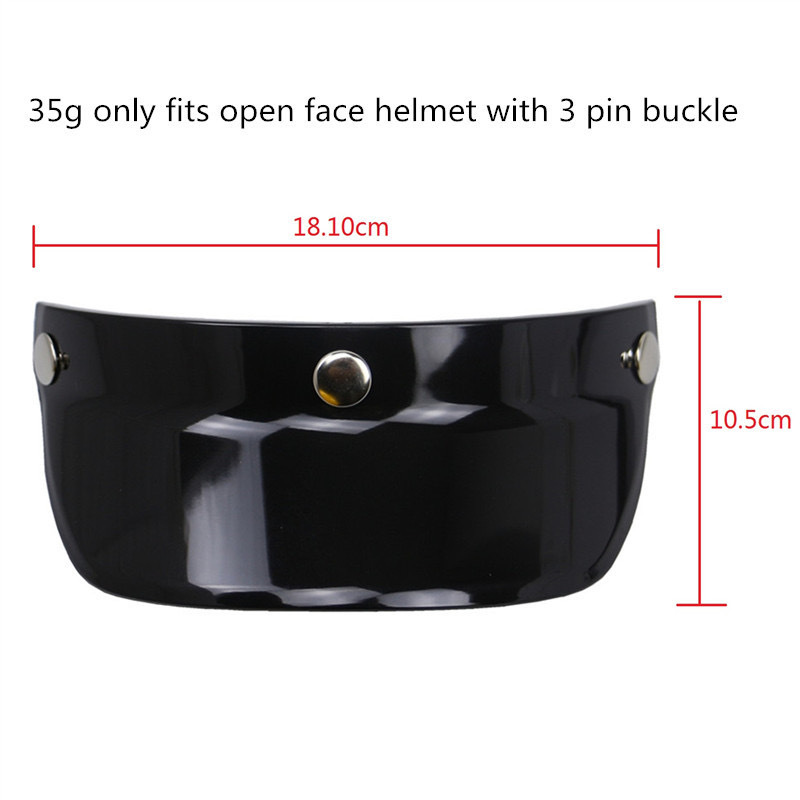 Retro Helmet Brim Visor 3/4 Helmet Brim Motorcycle Half Helmet with Three Buckles Universal Short Brim Sunshade