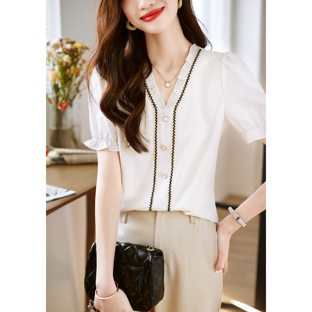 Summer fashionable elegant classic comfortable shirt