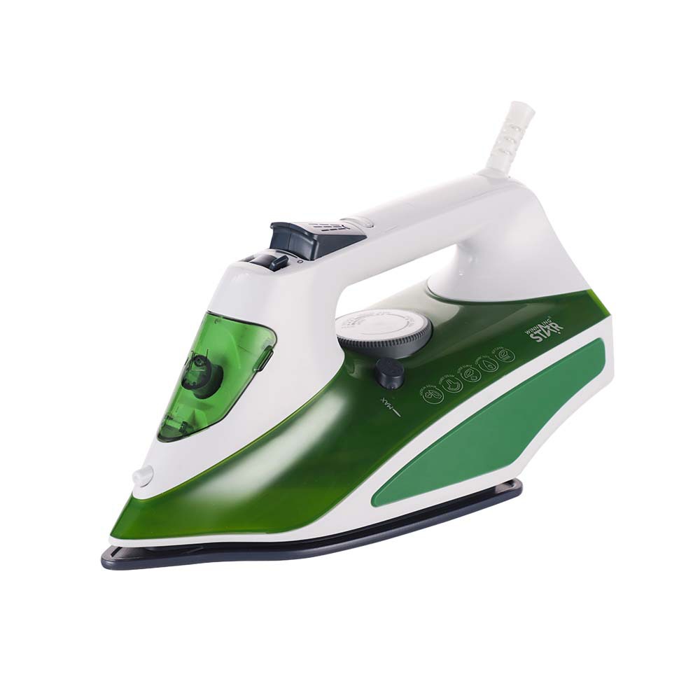 WINNINGSTAR Plancha a vapor en seco transfronterizo Pulverización/explosión de vapor vertical autolimpiante placa inferior de cerámica plancha eléctrica