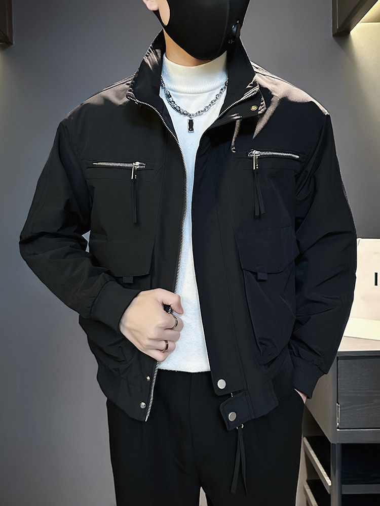 High end work spring and trendy casual ruffian handsome jacket, new 2024 men's autumn jacket_voghion.com