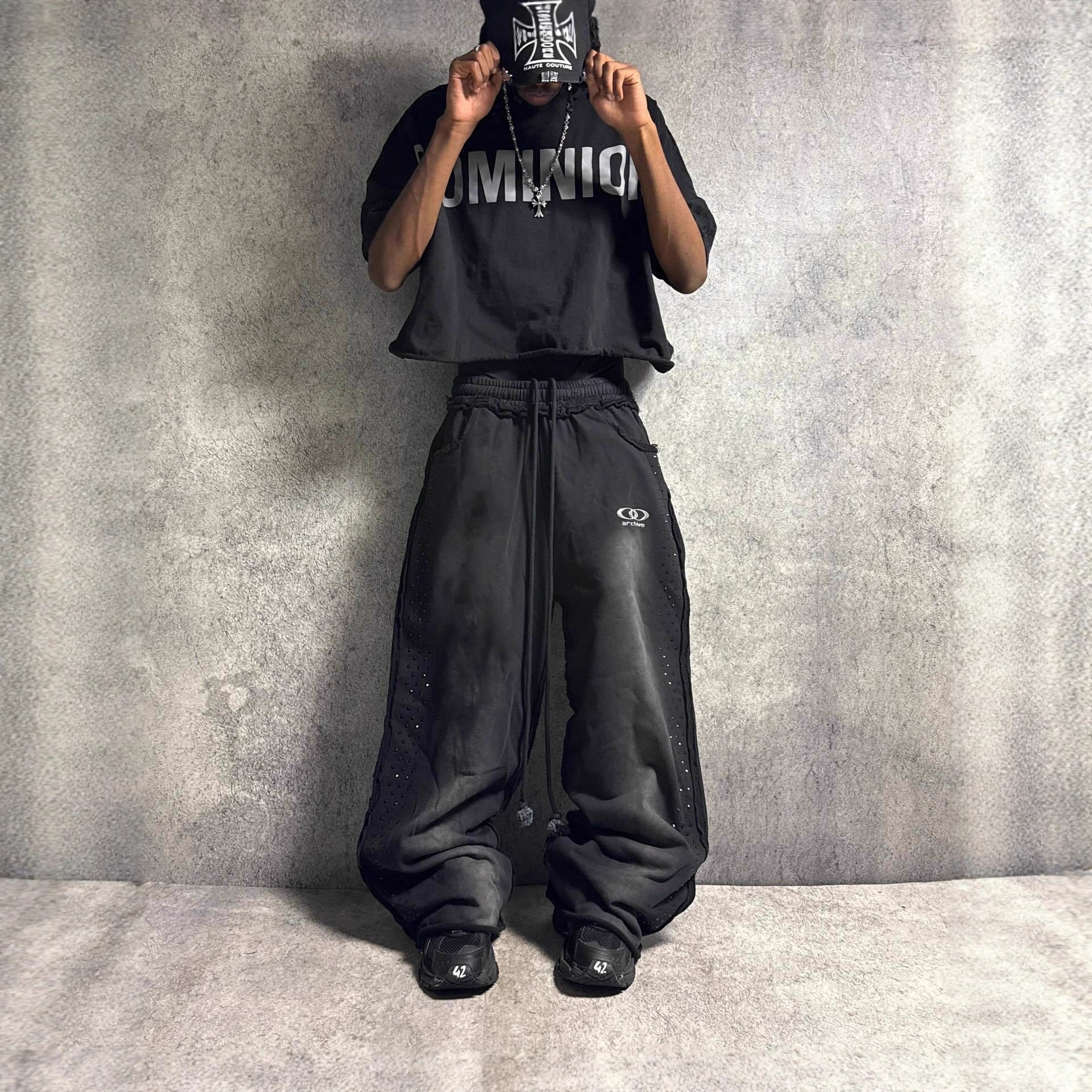 Transfronterizo estilo americano diseño callejero caliente retro pantalones casuales de tendencia relajados recto pantalones de estilo masculino