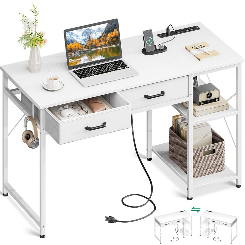 Cross-Border Supply of Laptop Desks with Drawers and Power Outlets, Home Office Desks with Storage Shelves Cross-Border Supply of Laptop Desks with Drawers and Power Outlets, Home Office Desks with Storage Shelves