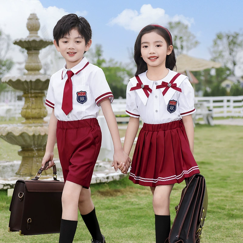 Set for students, uniform for kindergarten, summer shirt for work, 6 years