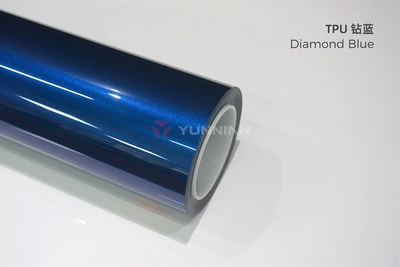 Auto Color Change Film factory color car wrap, glossy color - tpu-diamond-blue-15215m