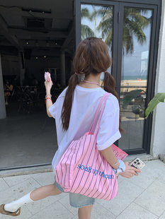Brand fashionable shopping bag, capacious universal one-shoulder bag
