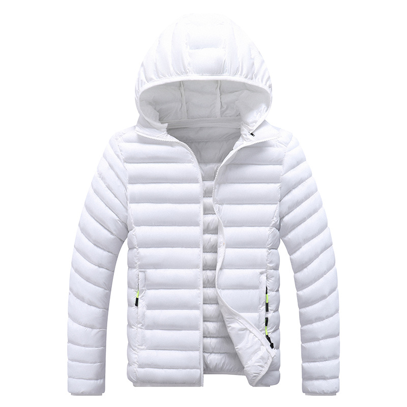 Abrigo acolchado de algodón casual de invierno de moda simple desmontable con capucha multicolor abrigo acolchado de algodón de los hombres abrigo acolchado de algodón cálido abrigo casual