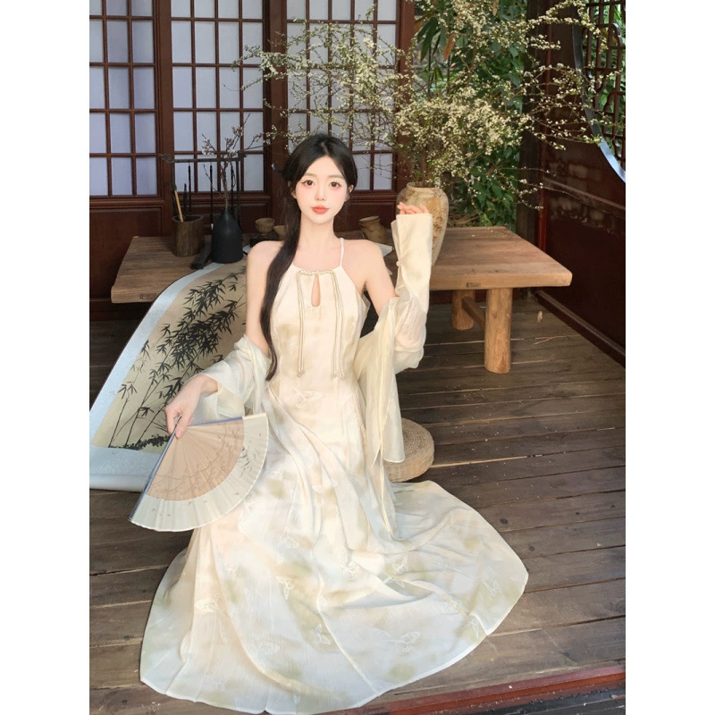 Фуксия пляжное slip dress, летний комплект, французский стиль, A-силуэт, цветочный принт