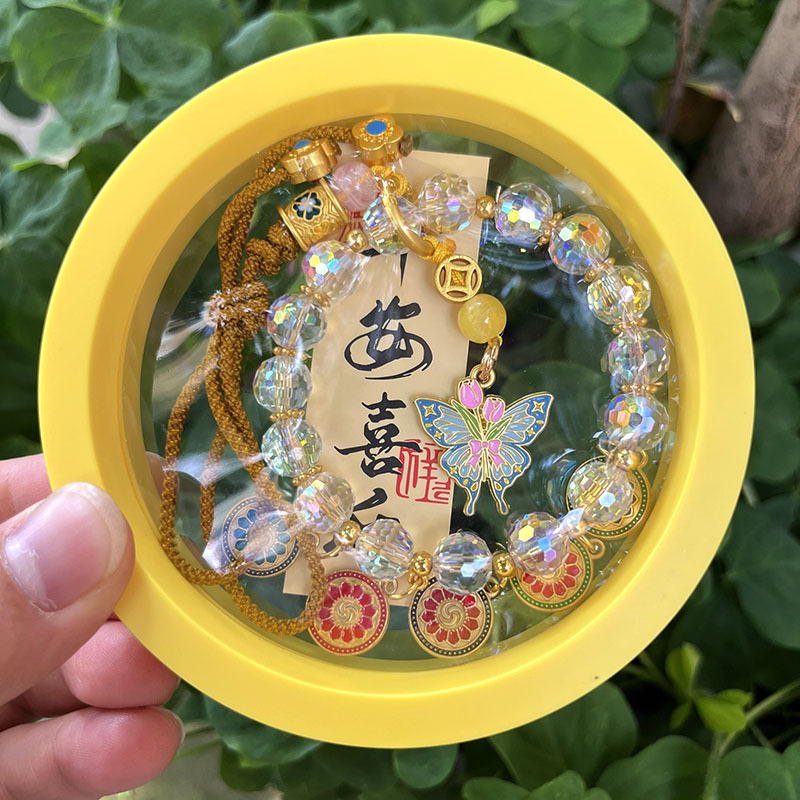 Lingyin の同じスタイルの 5 方向の富の神車吊り下げカラフルなクリスタルそろばんロック祝福バッグハイエンド車の装飾安全な車のペンダントドロップシッピング|undefined