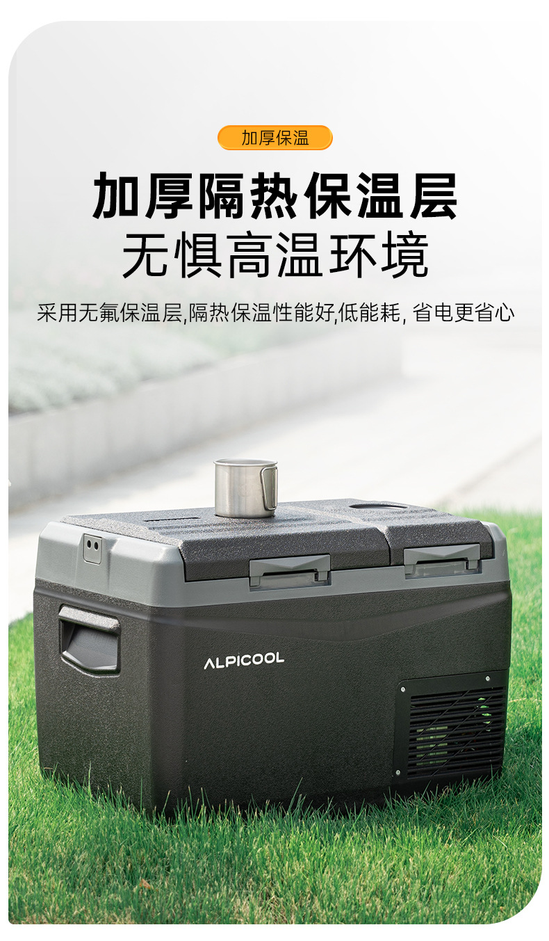 2025 New Model Ice Tiger Car Refrigerator with Dual Temperature Control, Dual-Use for Refrigeration and Freezing, Large Capacity, Suitable for Both Car and Home Use