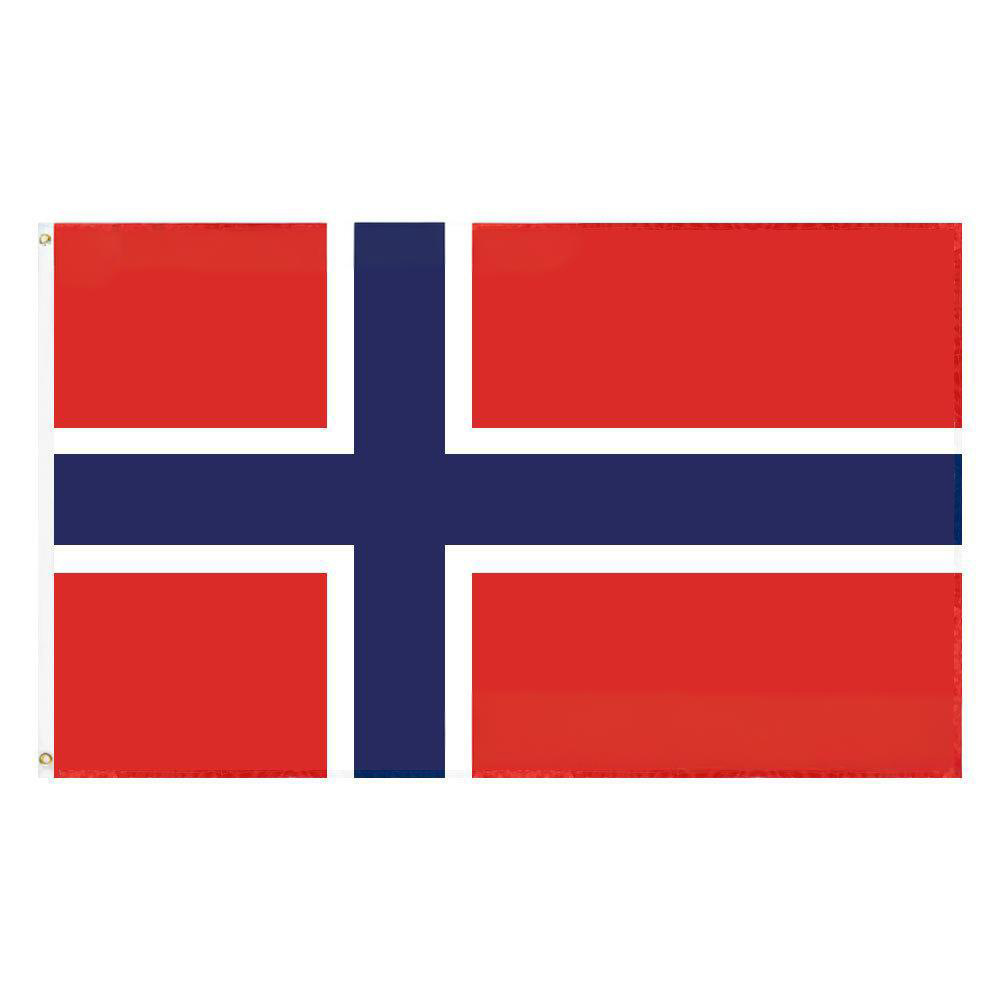 Drapeau norvégien premium 90 x 150 cm - Polyester épais résistant à la décoloration avec œillets antirouille pour une utilisation intérieure et extérieure_voghion.com