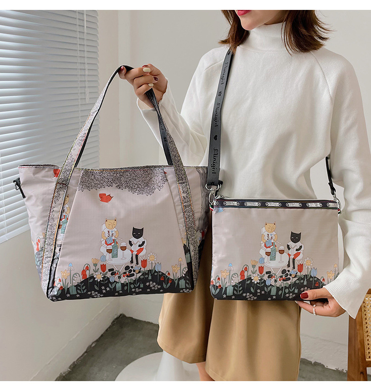 Women's Large Nylon Geometric Cute Square Zipper Bag Sets display picture 14