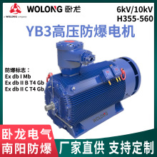 卧龙CNE南阳防爆YB3高压防爆三相异步电机6/10kV二级能效H355-560