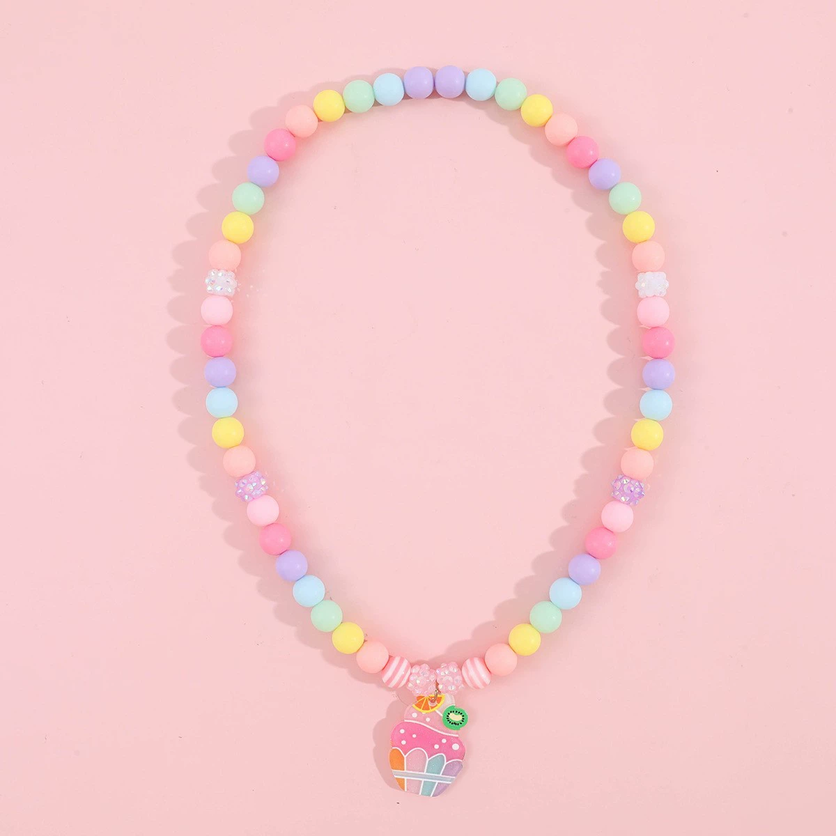 Children's acrylic accessory, pendant, necklace, chain, set